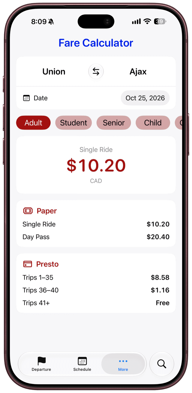 Fare calculator